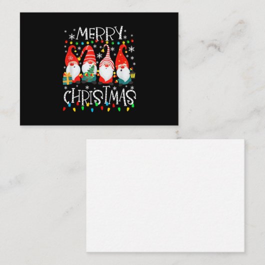 クリスマスイルミネーションとおそろいのクリスマスノーム ノートカード (正面/裏面)