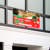 クリスマスイルミネーションのデコレーション設置カスタマイズ 横断幕 (ビルの外側)