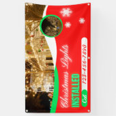 クリスマスイルミネーションのデコレーション設置カスタマイズ 横断幕 (縦)