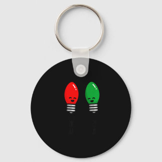 クリスマスイルミネーションの冗談、休日も仕事中 Funny Christmas Lights Pun キーホルダー