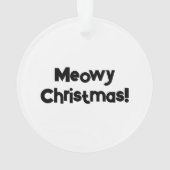 クリスマスイルミネーションの飾り付きの猫のオーナメント オーナメント (裏面)