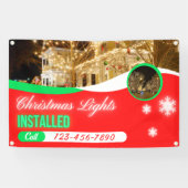 クリスマスイルミネーション装飾のカスタマイズ取り付け 横断幕 (横)