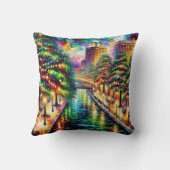 「クリスマスイルミネーション：サンアントニオ・リバーウォーク」 クッション (裏面)