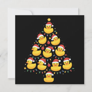 クリスマスイルミネーション サンタ帽 ゴム製ダック クリスマスツリー シーズンカード