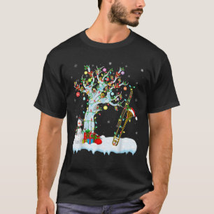 クリスマスイルミネーション ツリー サンタ ミュージシャン ミュージカル トロンボーン Tシャツ