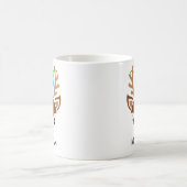 クリスマスイルミネーション+トナカイの顔 コーヒーマグカップ (中央)