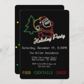 クリスマスイルミネーション ホリデーパーティー招待状 招待状 (正面/裏面)