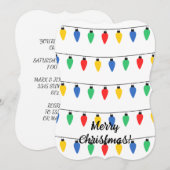 クリスマスイルミネーション 招待状 (正面/裏面)