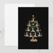 クリスマスイルミネーション Cavalier King Charles Spaniel 犬 クリスม 招待状 (正面/裏面)