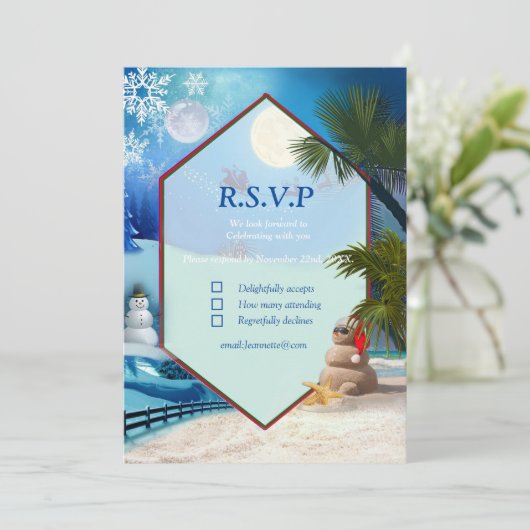 クリスマスインウィンター&サマーコレクション招待状 招待状 (スタンド正面)