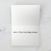 クリスマスイングリッシュブルドッグハッピーホリデーズカード シーズンカード (内部)