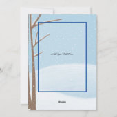 クリスマスインザウッズフラットホリデーカード シーズンカード (裏面)