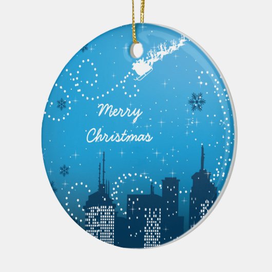 クリスマスインザシティカスタムオーナメント セラミックオーナメント (左)