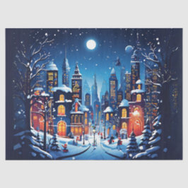 クリスマスインザシティデカップクラフト紙 薄葉紙