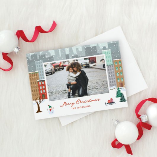 クリスマスインザシティフラットホリデーカード シーズンカード