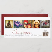 クリスマスインスタグラムフォトラックカード (正面/裏面)