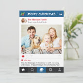 クリスマスインスタグラムフレーム ホリデーグリーティングフォト シーズンカード (スタンド正面)