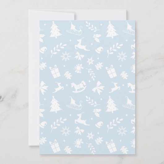 クリスマスインスタグラムフレーム ホリデーグリーティングフォト シーズンカード (裏面)