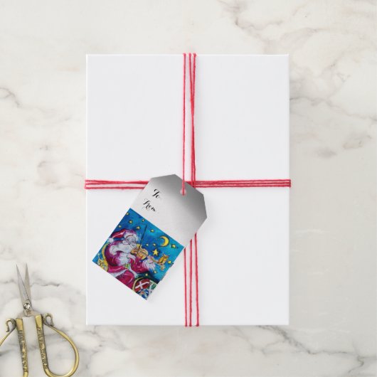 クリスマスインスパイアの夜/サタ遊のバイオリン ギフトタグ (より糸付き)