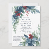 クリスマスインスパイア葉結婚フローラ 招待状 (正面)