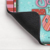 クリスマスインスピレーション書ハすてきンドレッド緑 マウスパッド (コーナー)