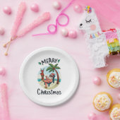 クリスマスインセブンスススススススクエアステッカーポストカード ペーパープレート (パーティー)