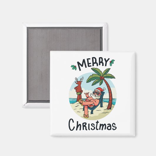 クリスマスインセブンスススススススクエアステッカーポストカード マグネット (正面/裏面)