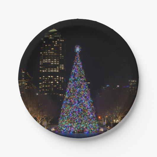 クリスマスインダウンタウンダラス ペーパープレート (正面)