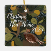 クリスマスインニューホームパトリッジ梨のツリーサー セラミックオーナメント (正面)