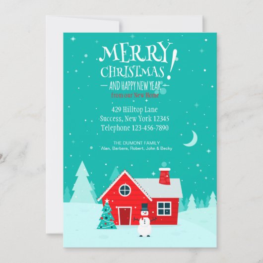 クリスマスインニューホームホリデーカード シーズンカード (正面)
