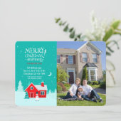 クリスマスインニューホームホリデーフォトカード シーズンカード (スタンド正面)