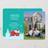 クリスマスインニューホームホリデーフォトカード シーズンカード (正面/裏面)