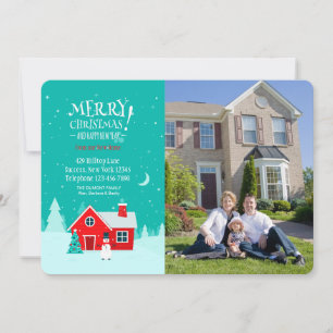 クリスマスインニューホームホリデーフォトカード シーズンカード