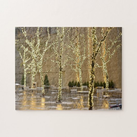 クリスマスインニューヨークシティホリデーライツNYC ジグソーパズル (横)