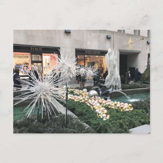 クリスマスインニューヨークシティロックフェラーセンターカード シーズンポストカード (正面)