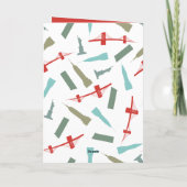 クリスマスインニューヨークヒストリカル建物スカイライン シーズンカード (裏面)