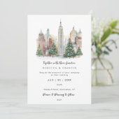 クリスマスインニューヨーク結婚式招待状 招待状 (スタンド正面)