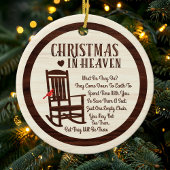 クリスマスイン天国ブラウンメモリアルフォトホリデー セラミックオーナメント