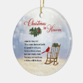 クリスマスイン天国空椅子 セラミックオーナメント (左)