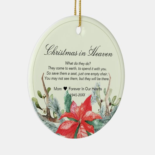 クリスマスイン天国記念写真記念 セラミックオーナメント (右)