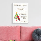 クリスマスイン天国、空の椅子、悲しみと喪 キャンバスプリント (インサイチュ (リビング))