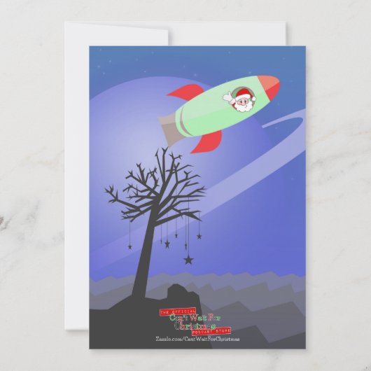 クリスマスイン宇宙フォトカード 招待状 (裏面)