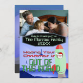 クリスマスイン宇宙フォトカード 招待状 (正面/裏面)