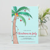 クリスマスイン7月お祝いパームツリーパーティー 招待状 (スタンド正面)