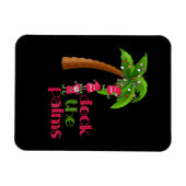 クリスマスイン7月ビーチデッキパームズクルーズ マグネット (横)