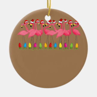 クリスマスイン7月ビーチフラミンゴクルーズバケーション セラミックオーナメント