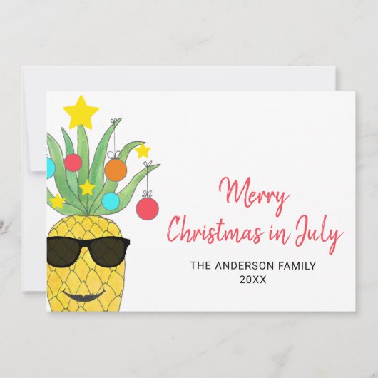 クリスマスイン7月ホリデーカード シーズンカード (正面)