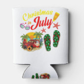 クリスマスイン7月Tシャツサマービーチ休暇 缶クーラー (裏面)