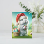 クリスマスイースターウサギ ポストカード (スタンド正面)