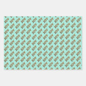 クリスマスイーヒョウ柄 ラッピングペーパーシート (正面2)